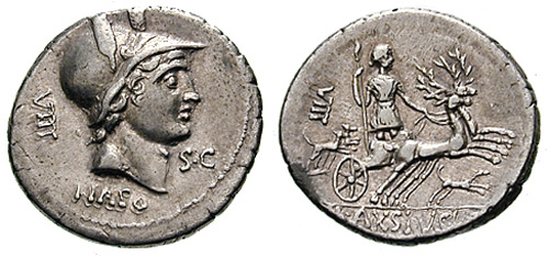 axia roman coin denarius
